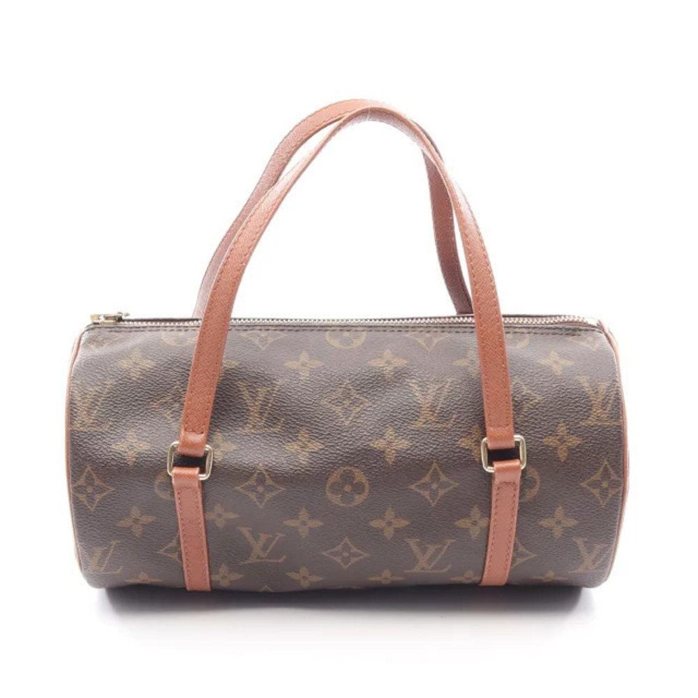 Louis Vuitton Papillon Handbag Canvas Leather Monogram Brown